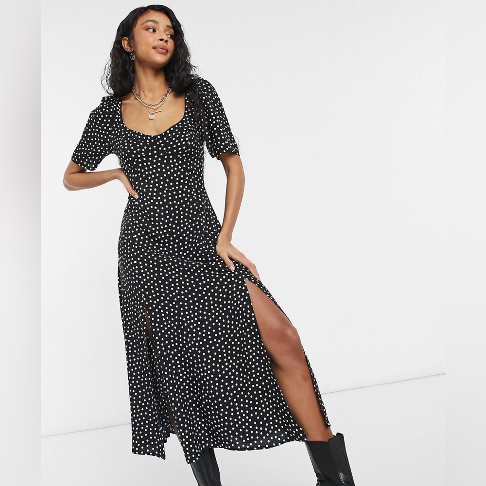 ASOS polka dot midi dress